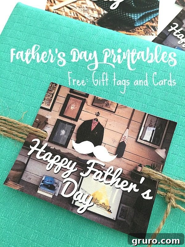 Free Printable Father's Day Cards 6 Free gift tags and cards for Father's Day printable at Refresh Restyle