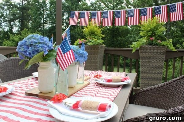 Summer deck - summer home tour refreshrestyle.com, showcasing a cozy dining area