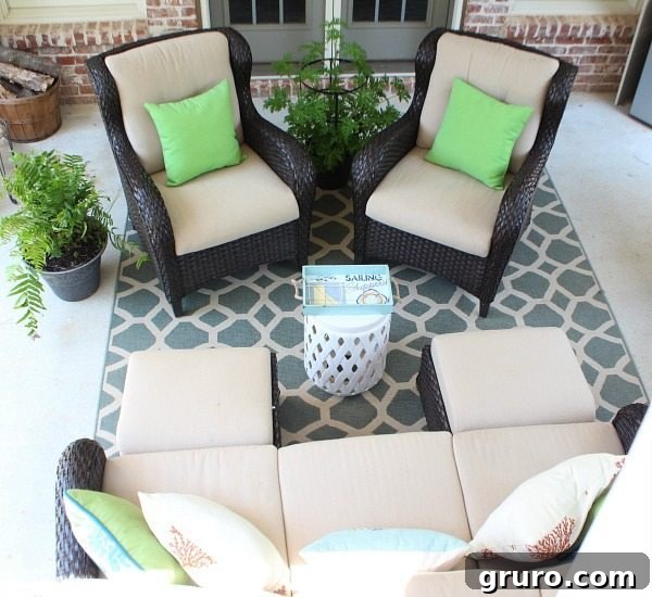 Summer patio at refreshrestyle.com, showcasing comfortable outdoor seating