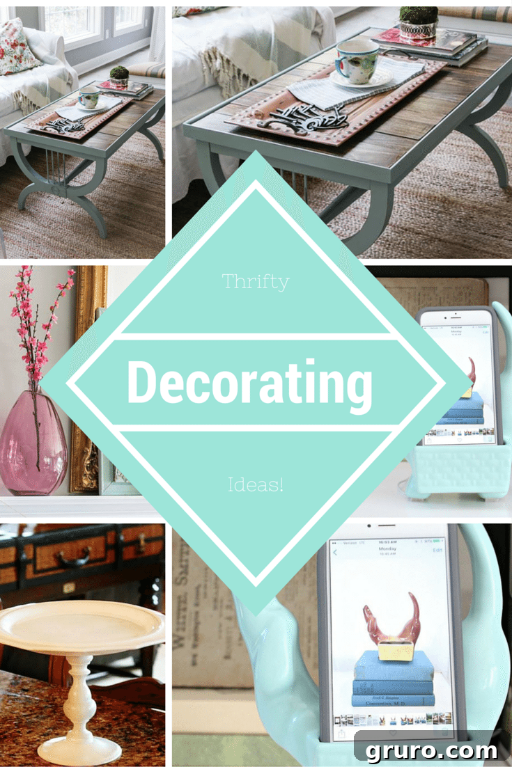 Thrifty decorating ideas featuring a vintage dachshund repurposed as an iPhone charging station