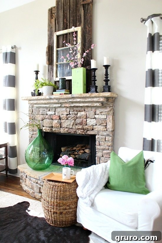 Smart Decorating 6 Spring-Mantel-at-Refresh-Restyle