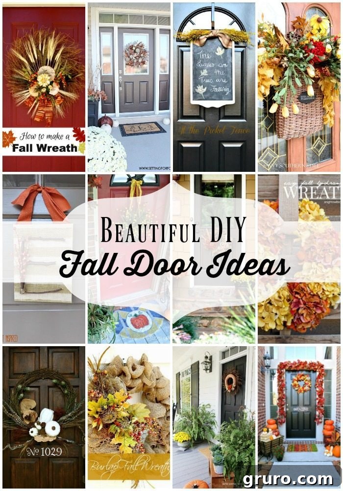 Beautiful DIY Fall Door Decorations showcasing a warm autumn welcome