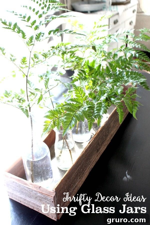 Creative thrifty decor ideas using repurposed glass jars and bottles