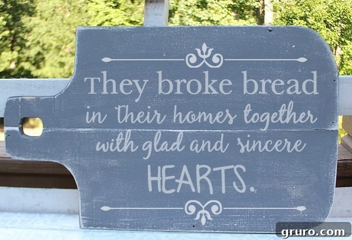 DIY wooden serving board ready for a personalized quote or stenciled artwork