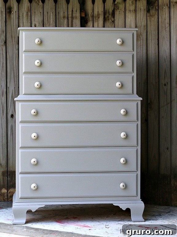 Granddaughter paints bedroom furniture gray - Pettiocat Junktion