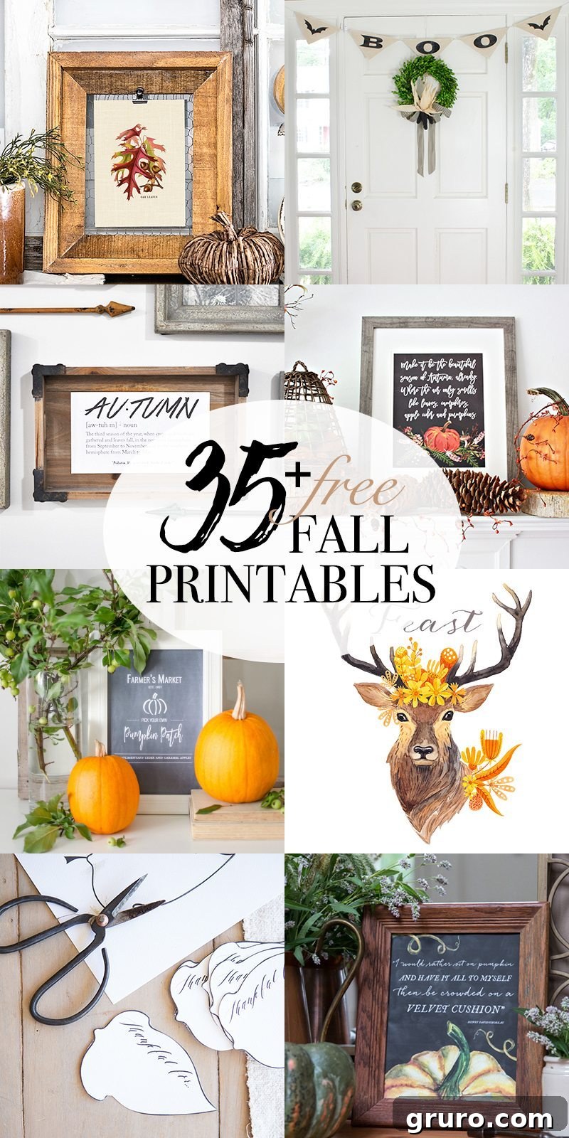 35-free-printables-at-Refresh-Restyle 35 free printables for fall from Refresh Restyle and friends, perfect for your autumn home decor.