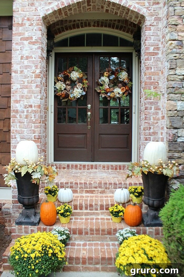 welcome-home-and-welcome-fall-with-a-mix-of-mums-and-pumpkins-awesome-double-doors welcome-home-and-welcome-fall-with-a-mix-of-mums-and-pumpkins-awesome-double-doors