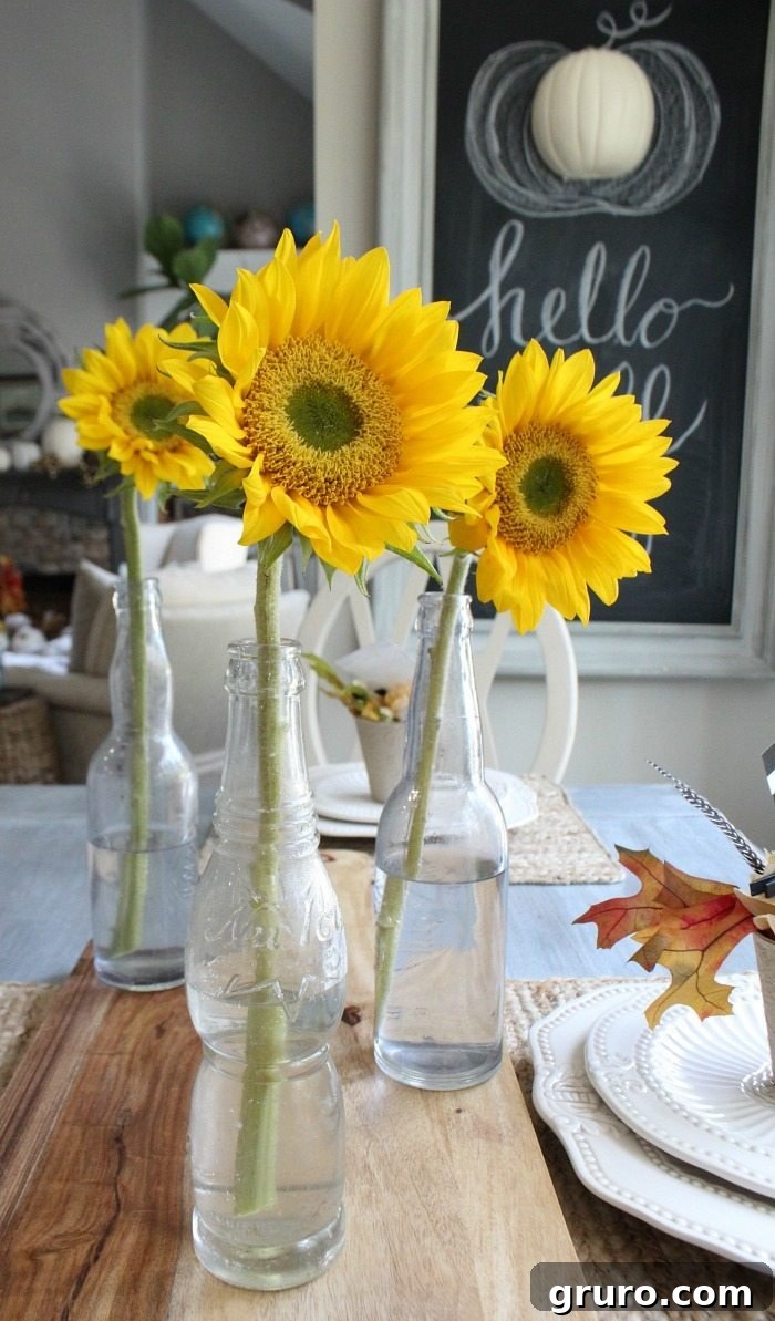 grocery-store-sunflowers-keep-it-simple-for-fall-decor