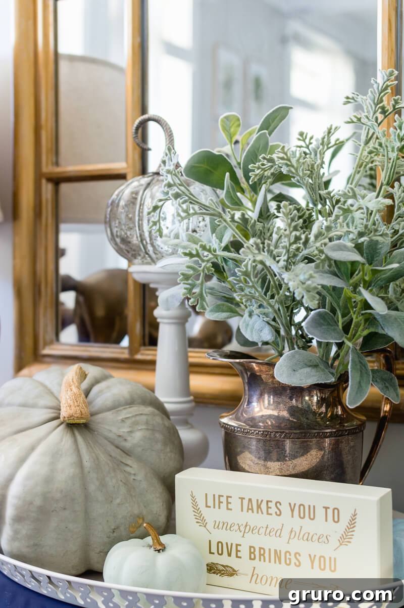 Fall entryway decor from The Home I Create blog tour