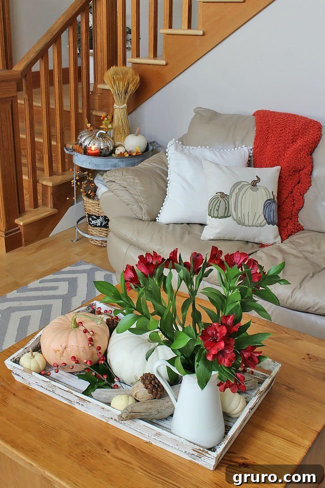 A cozy fall home tour showcasing warm and inviting autumn decor