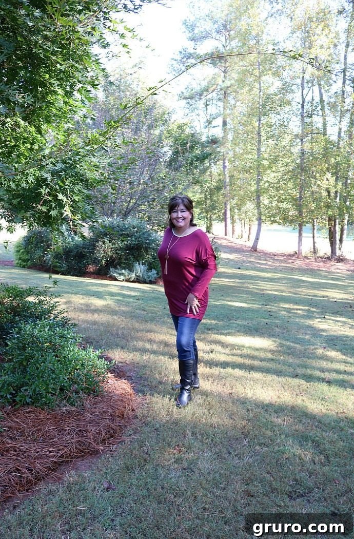 Glamour Farms Fall to Winter Outfit Inspiration with Burgundy Top