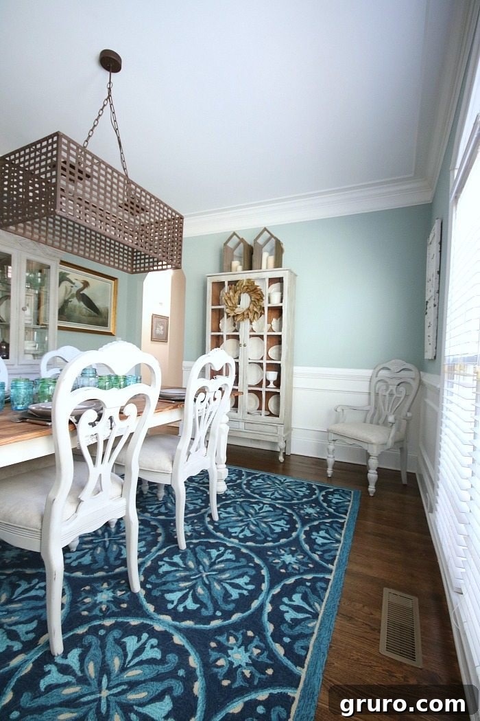 dining room pine hutch makeover with paint