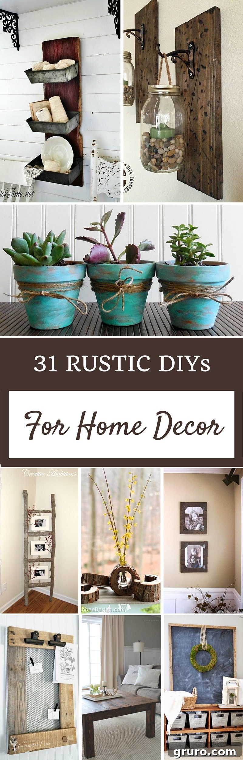 Crafting a Rustic Retreat: Decorating Ideas 3 31 Rustic DIYs For Home Decor Pinterest