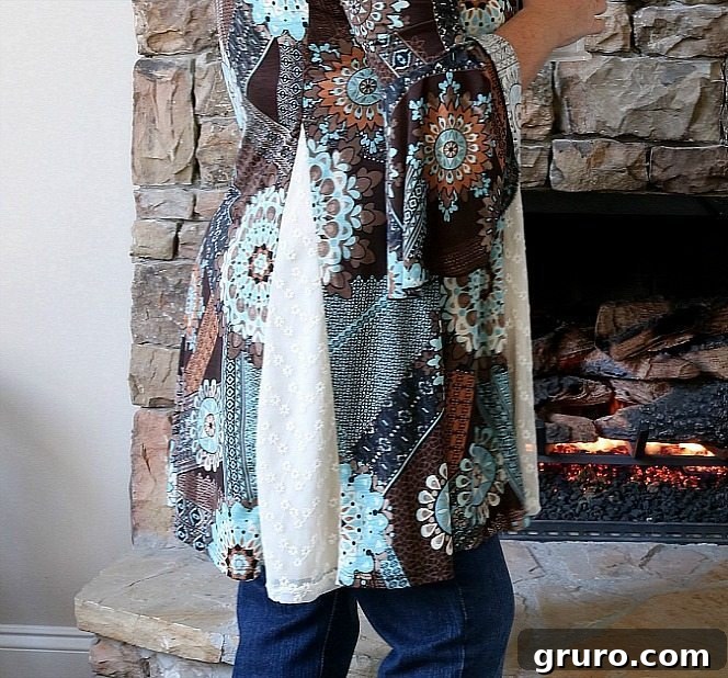 Boho Tunic Fresh Saturday Style 3 Beautiful tunic dress featuring delicate lace inserts, embodying boho perfection, casual elegance, and intricate design