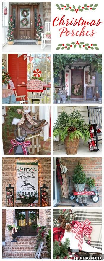 Farmhouse Holiday Welcome 2 Rustic Christmas Porch ideas for decorating your front porch