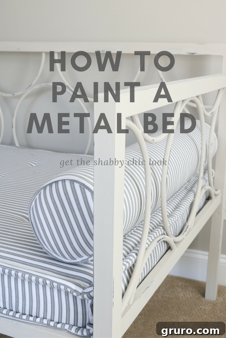 How to Paint a Metal Bed Like This Daybed with Maison Blanche Furniture Paint