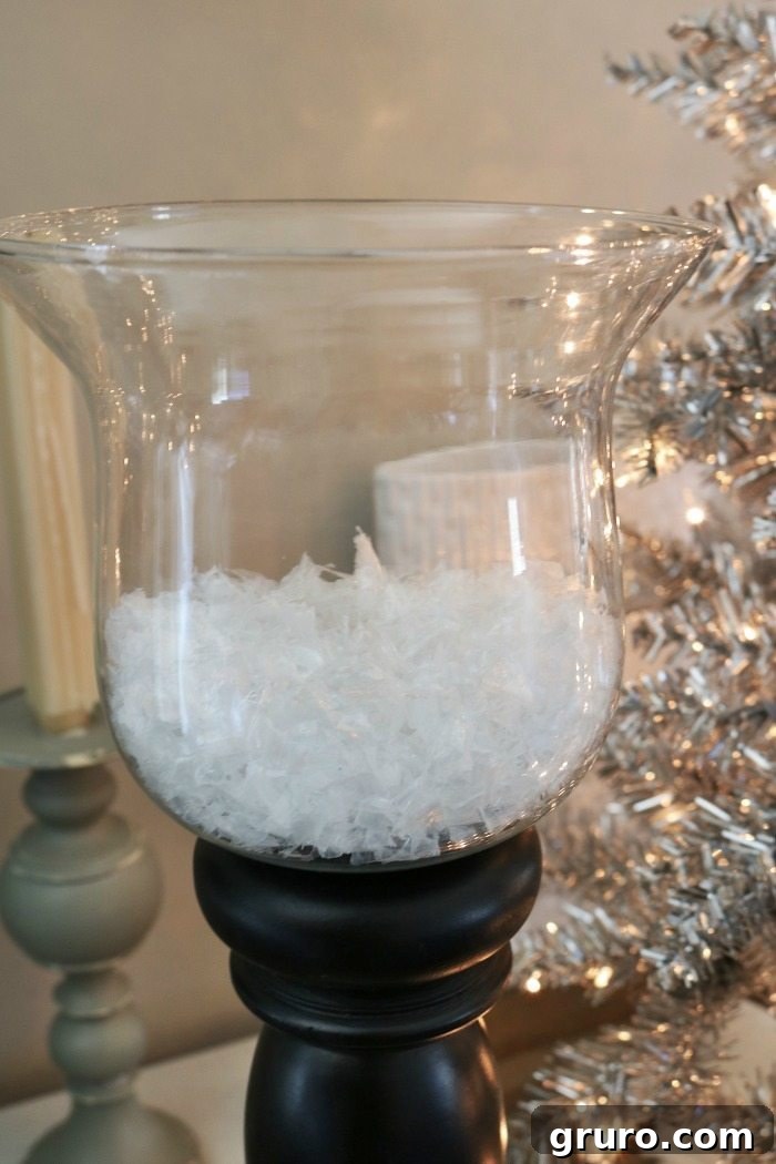 Create a cute snow scene in 10 minutes or less.