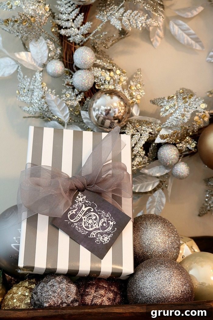 Print these beautiful free chalkboard gift tags to personalize your Christmas gifts with rustic charm.