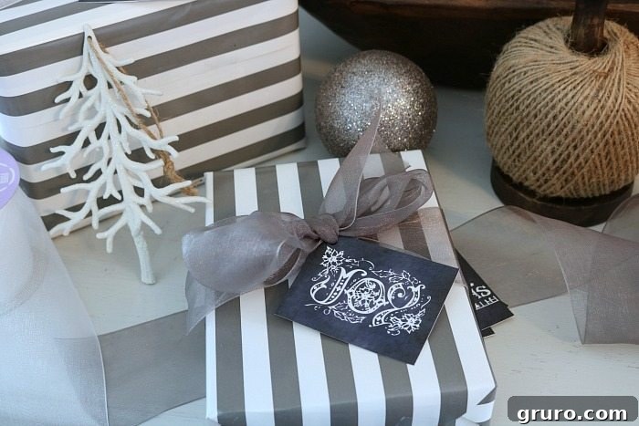 Download these fabulous free chalkboard gift tags to add a special touch to your holiday presents!