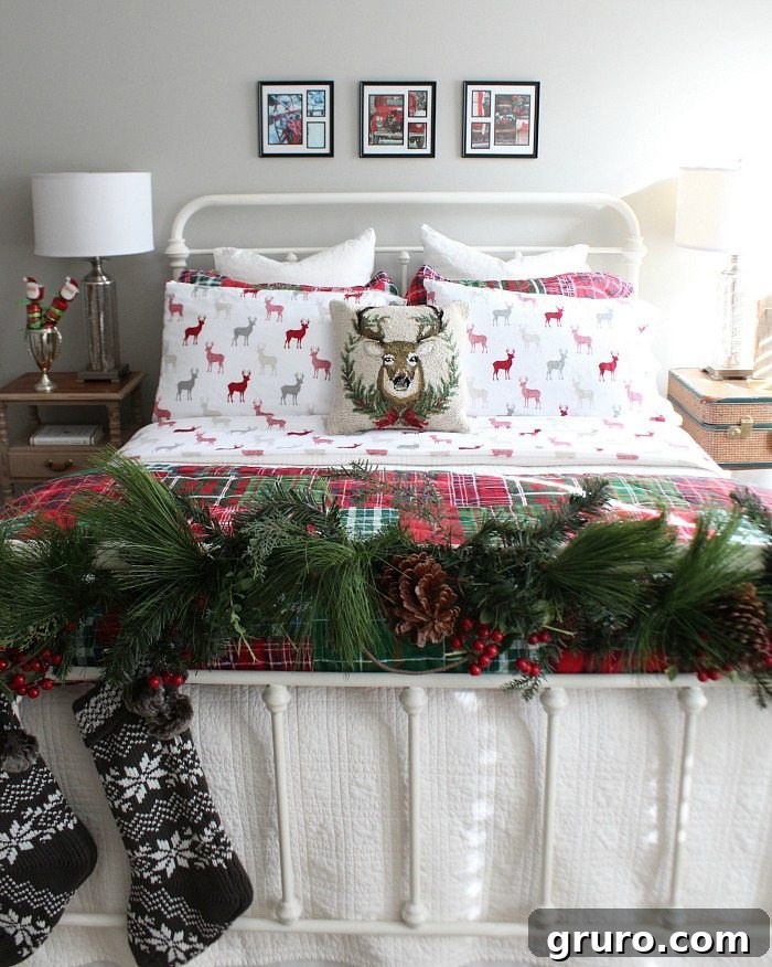 Sparkling Holiday Inspiration 5 decorate-the-bedroom-for-christmas-too-and-hand-the-stockings-on-the-bed