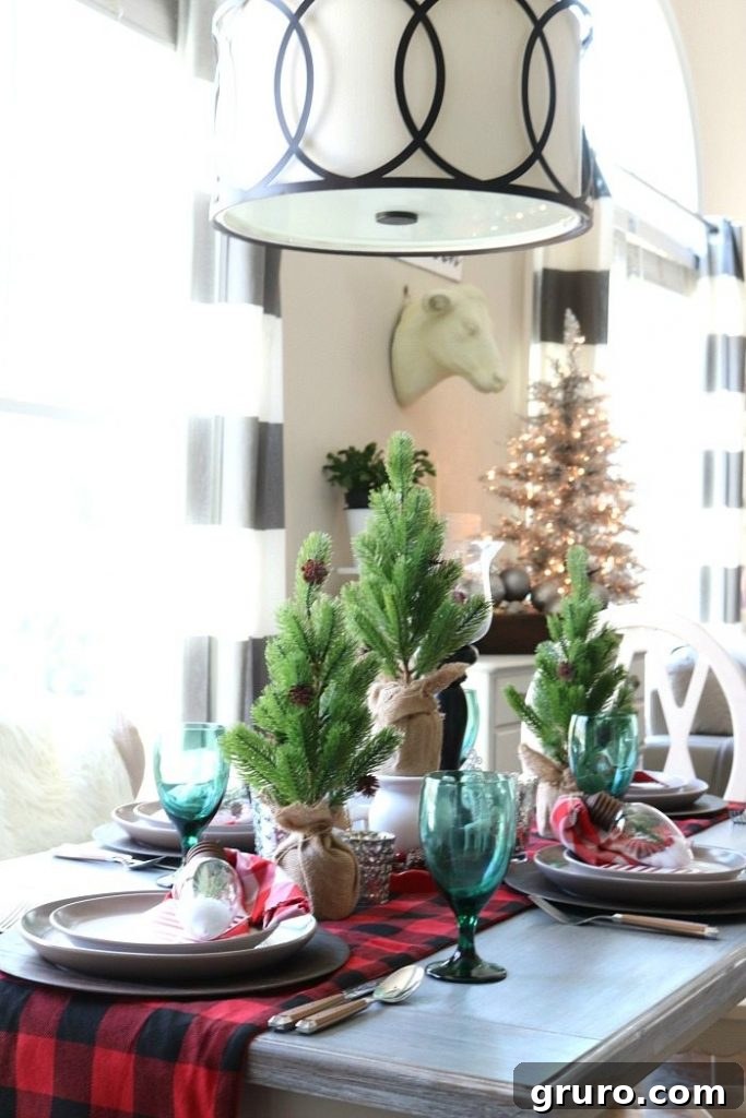Sparkling Holiday Inspiration 9 buffalo-check-table-runner-from-hobby-lobby-is-perfect-for-farmhouse-charm