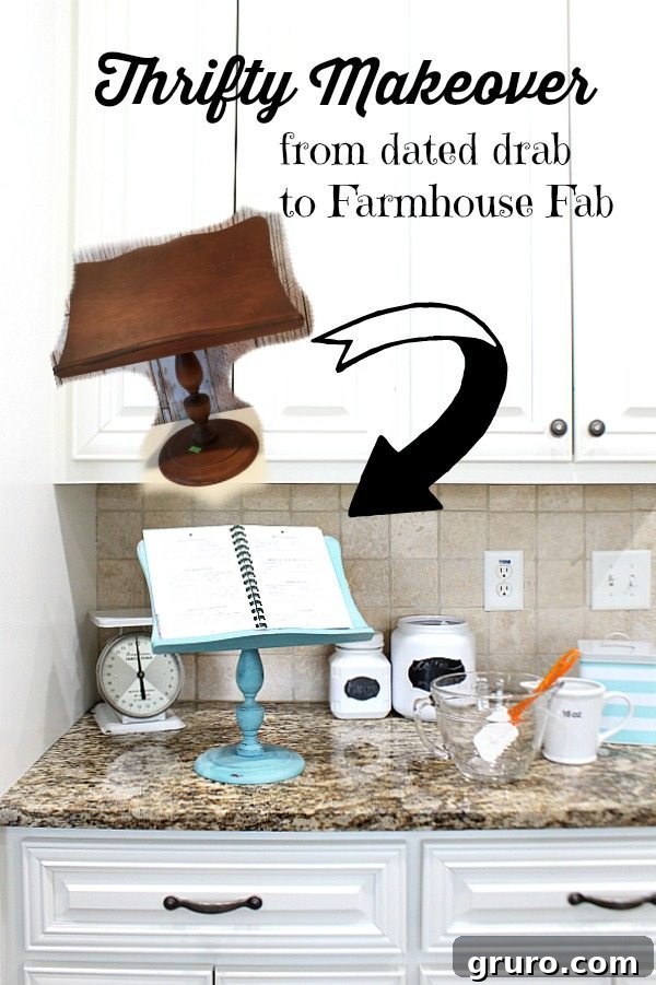 10 Timeless Farmhouse Decor Ideas 5 Farmhouse Ipad - Recipe book holder thrifty makeover, perfect for rustic kitchens