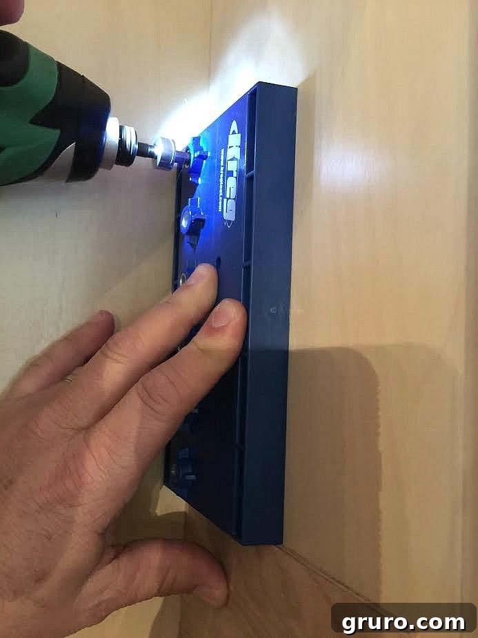 Smart Mudroom Storage 7 Using the Kreg shelf pin jig to effortlessly add adjustable shelving to any cabinet