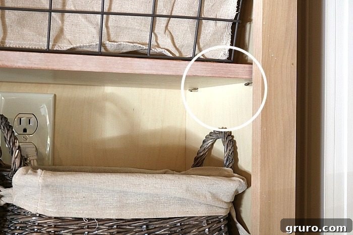 Smart Mudroom Storage 10 The Kreg Shelf Pin Jig proving invaluable for successfully repurposing this old cabinet