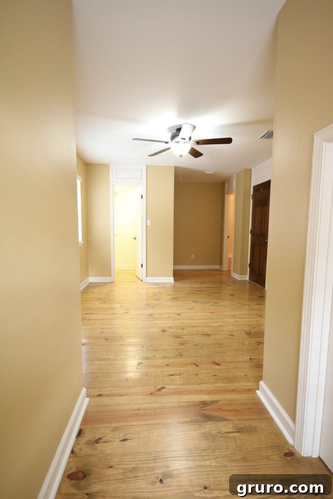 Finished pine floors in our Alabama farmhouse