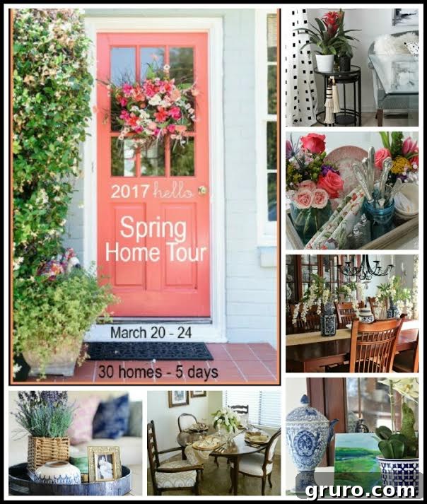 A comprehensive guide to the Awesome Spring Home Tours, featuring participating bloggers.
