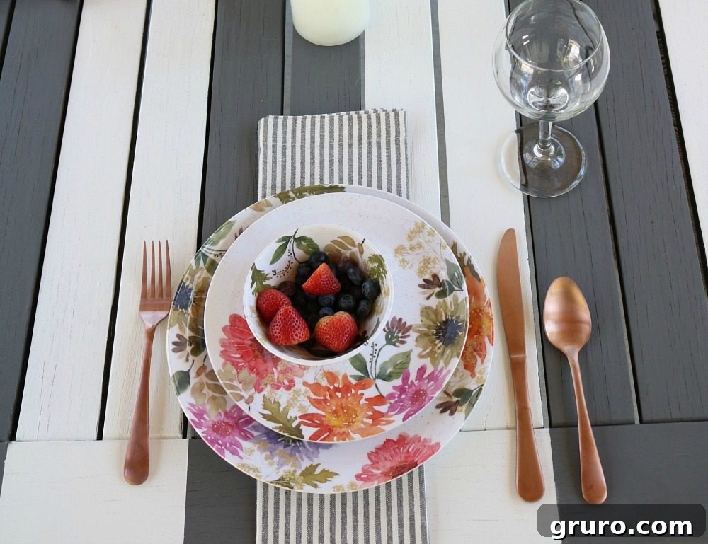 Streamlined Style, Supreme Outdoor Comfort 8 Fun spring and summer dinnerware from Better Homes and Gardens at Walmart, ideal for vibrant settings.