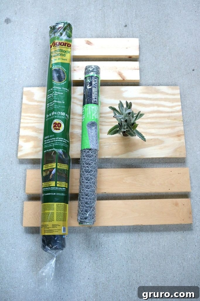 Succulent Wallscapes 5 All materials and tools laid out for building a hanging succulent garden