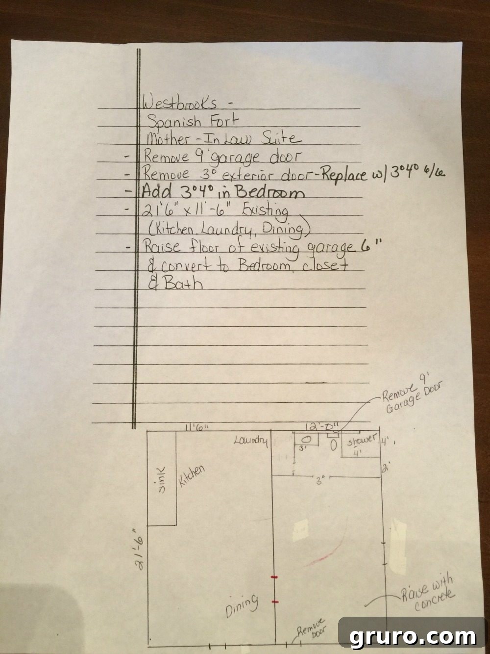 Original plans by the contractor farmhouse cottage at Refresh Restyle Original plans by the contractor for the farmhouse cottage conversion at Refresh Restyle