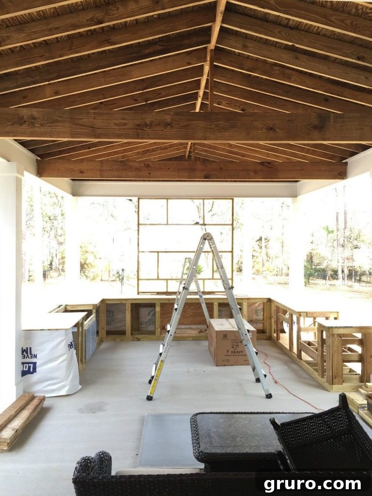 Crafting Your Backyard Culinary Retreat 15 Base done ready to wrap with t1 11