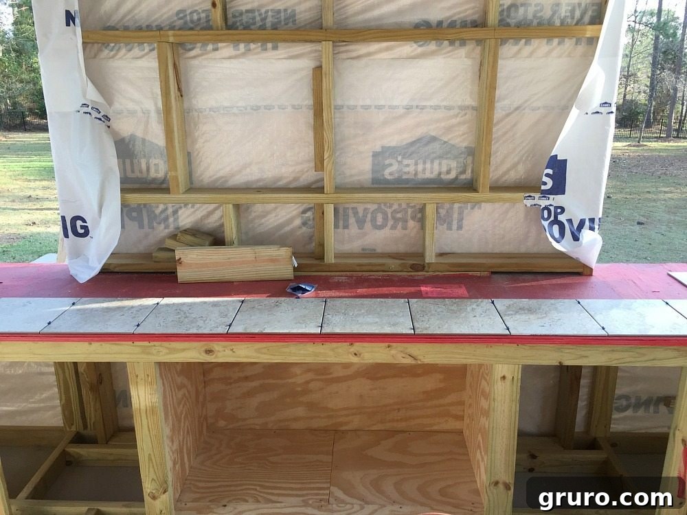 Crafting Your Backyard Culinary Retreat 16 Tile planning for the outdoor kitchen
