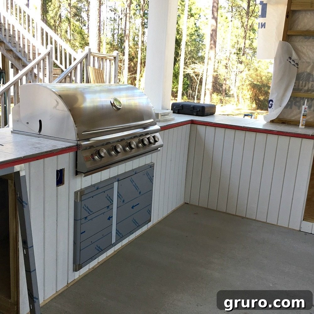 Crafting Your Backyard Culinary Retreat 18 Put all the appliances in and measure for trim at Refresh Restyle