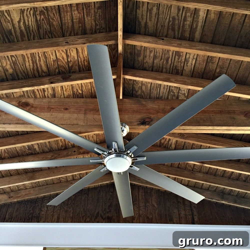 Crafting Your Backyard Culinary Retreat 22 Kensgrove 72 in. LED IndoorOutdoor Brushed Nickel Ceiling Fan on the porch at Refresh Restyle