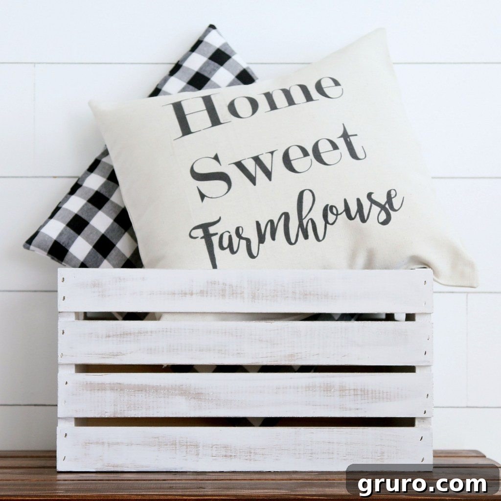 Farmhouse Pillow Tutorial DIY Home Decor