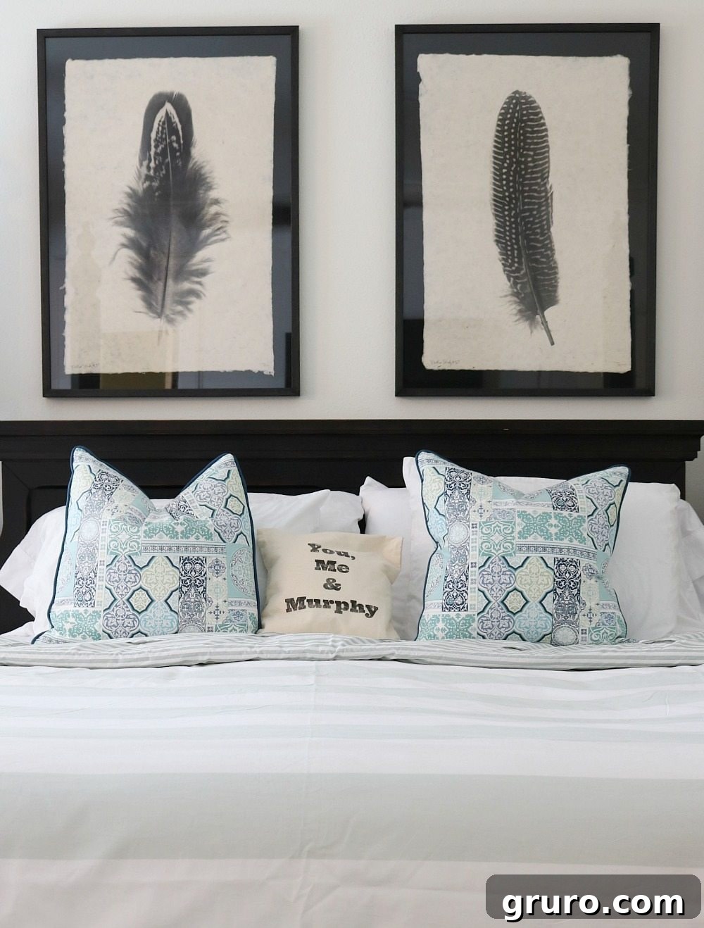 shades of blue are perfect for a cool summer bedroom