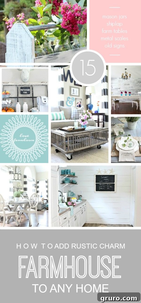 15 ways to add rustic farmhouse charm to any home at Refresh Restyle