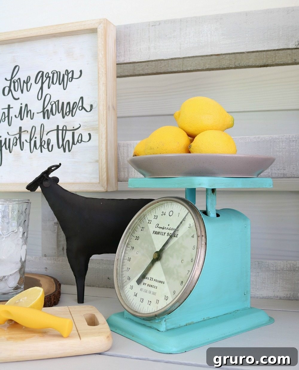 American-Family-Scale-in-turquoise-aqua-color-a-great-DIY