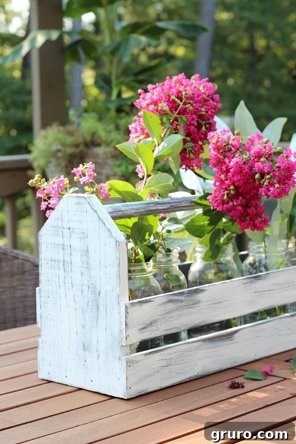 Farmhouse-centerpiece-with-a-wood-tool-box