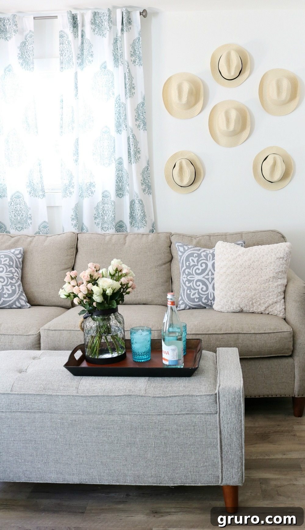 Additional storage solutions for small space living with a versatile bench ottoman