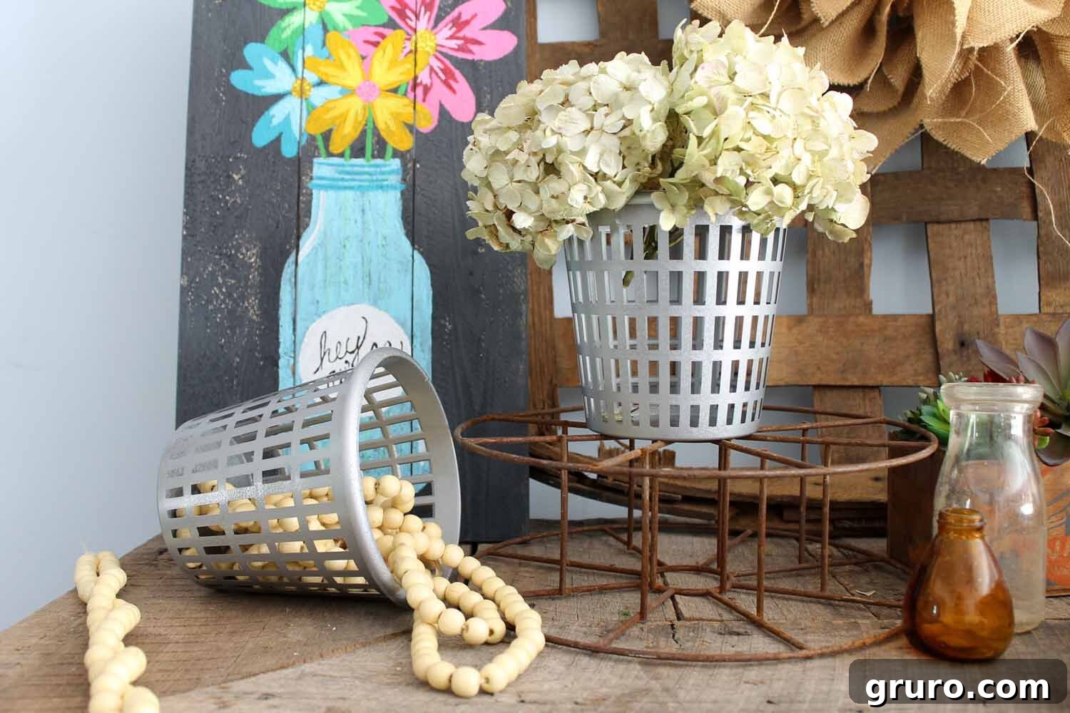Craft Your Own Olive Basket 2 Easy steps to create a DIY olive basket with spray paint