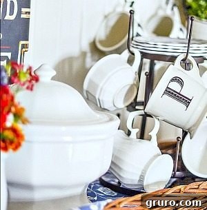 Cottage Towel Curtains 12 10-MINUTE-COFFEE-STATION-THUMBNAIL for quick decor project