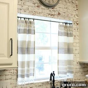Cottage Towel Curtains 17 DIY-kitchen-curtain project for home decor
