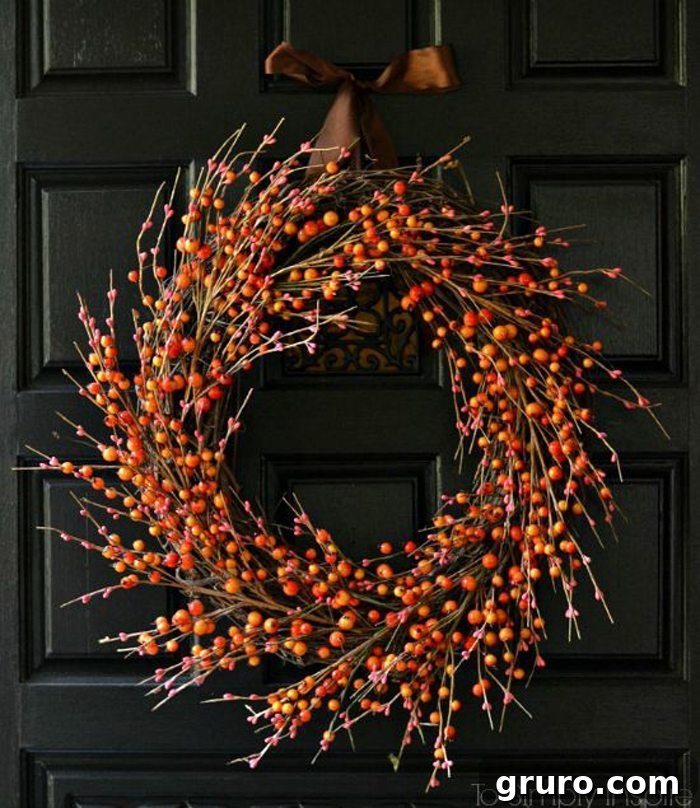 Simple and easy DIY Fall Wreath for quick seasonal decorating