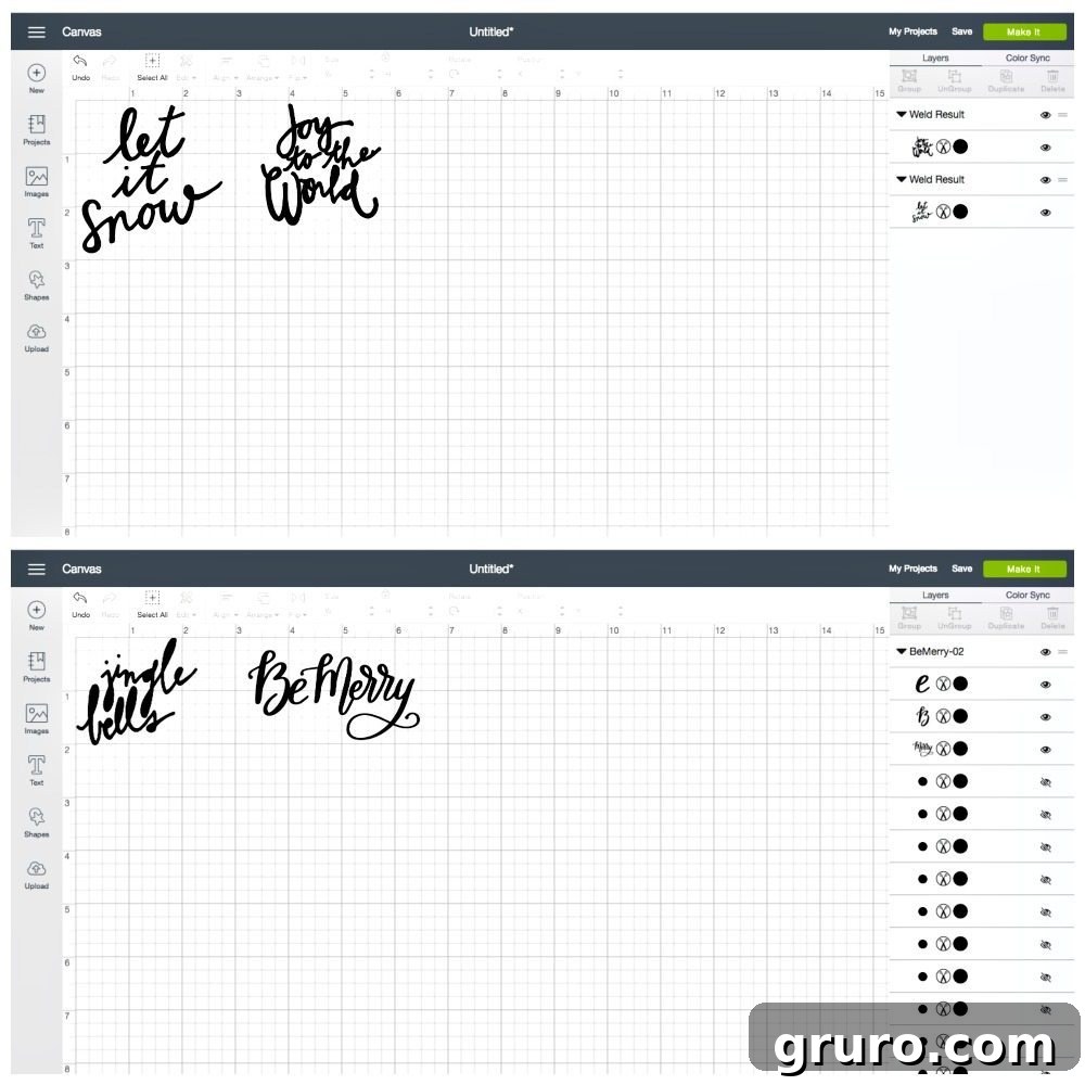 Create your vinyl quote with your Cricut steps
