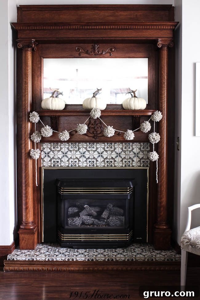 Fall Nesting: Decorating for Warmth 4 Step-by-step tutorial on how to make a fluffy pom pom