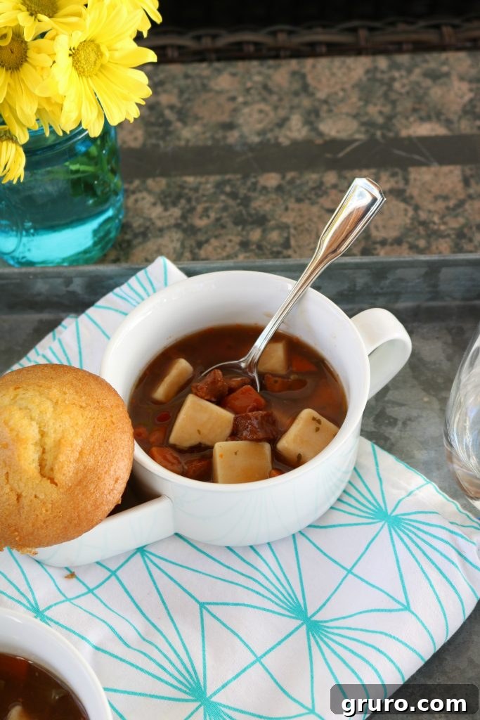 My Blogging Origin Story 6 Progresso soup and cornbread for two empty nesters - a quick, hearty meal.